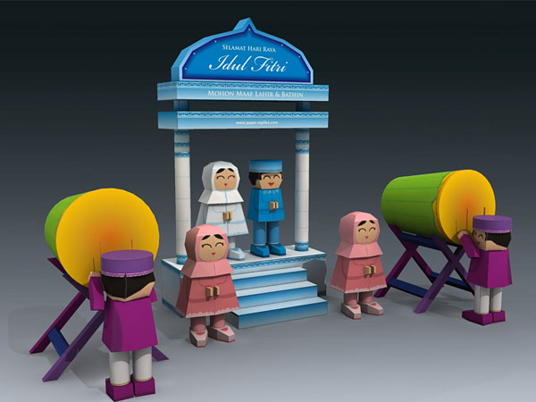 Idul Fitri Papercraft Idul Fitri Papercraft