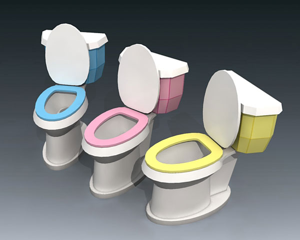Toilets Paper Model Toilets Paper Model