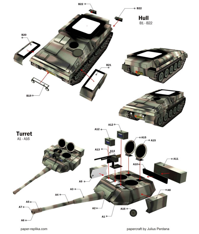 FV101 Scorpion Light Tank Papercraft