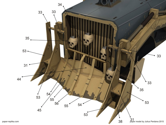 Mad Max War Rig paper model