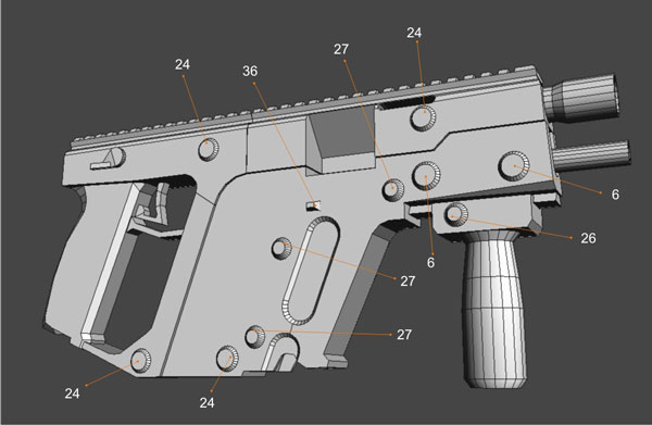 KRISS Super V 1:1 (patterns)